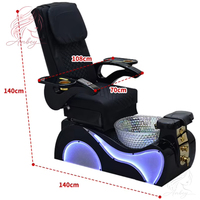 Fauteuil de manucure et pédicure professionnel de luxe avec massage, spa pour les pieds et système de drainage rapide par hydro-jet