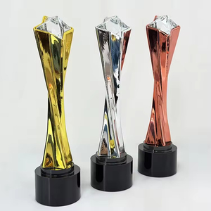 Piala Kristal Berlian Model Menara Resin Mewah, Ukiran Tangan, Polesan Halus, Penghargaan Kristal Berlian untuk Suvenir - Product Image 4