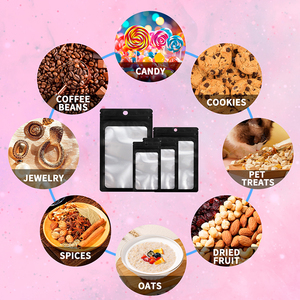 Bolsas <span class=keywords><strong>de</strong></span> aluminio <span class=keywords><strong>de</strong></span> alta barrera negras con fondo plano, reutilizables, para almacenar granos <span class=keywords><strong>de</strong></span> café, con válvula - Product Image 5