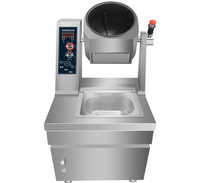 Robot Wok à double tête Armoire à remuer à gaz intelligente Machine à cuire à rouleaux antiadhésifs automatique Equipement alimentaire intelligent commercial