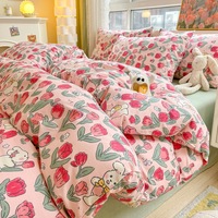 Ensemble de literie moderne pour enfants 100% coton uni et tissé motif patchwork drap-housse pour l'été et l'hiver