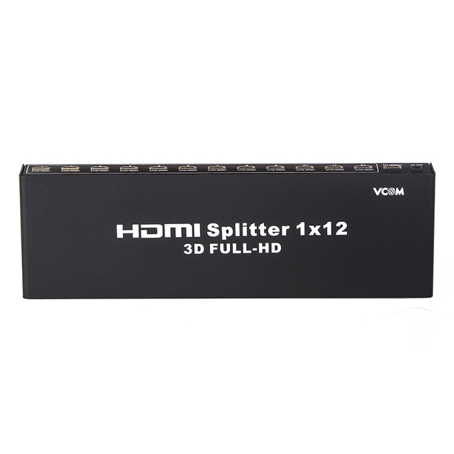 High Quality Metal case 12 Port HDMI Splitter 1x12 Way Supports 3D 1080P Ethernet