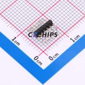 HX PZ1.27-1x6P WZ Pin Header Bent Lead Through Hole,P=1.27mm Connector 1x6P 1.27mm Pin Header Right Angle Insert - Product Image 2