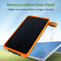 Banques d'alimentation solaires étanches personnalisées 10000mAh Banque d'alimentation sans fil Panneau solaire pliable Batterie de secours portable en extérieur