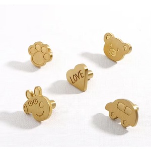 Poignées de tiroir et de placard pour meubles d'enfants, motif animal de dessin animé, forme <span class=keywords><strong>cochon</strong></span> doré, mignonnes, pour chambre à coucher, armoire, placard, quincaillerie de tirage - Product Image 5