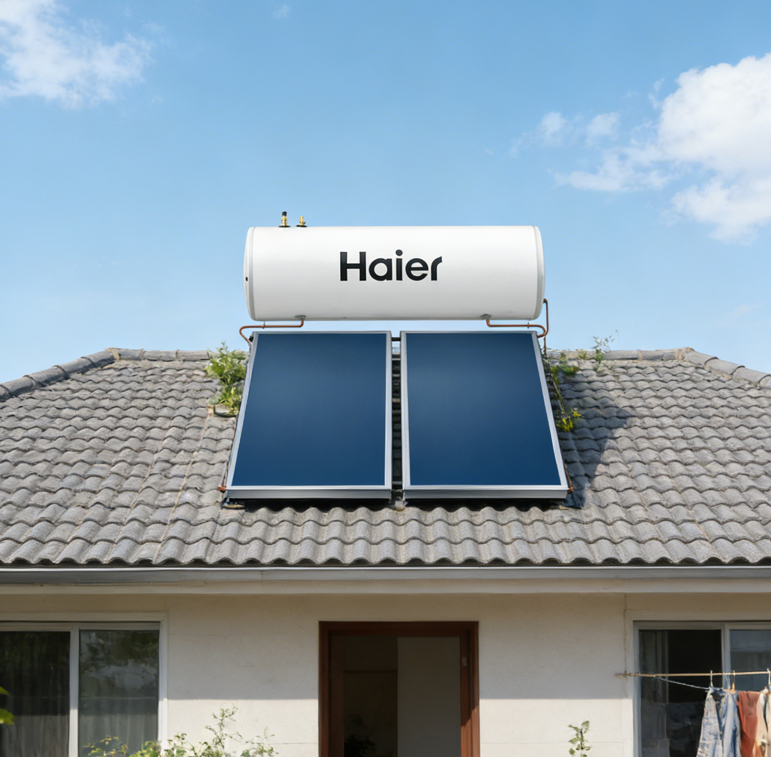In Stock & Ready Ship Haier Mini Color Steel Tank Solar Hot Water Heater