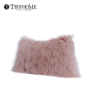 Tiff Home personalizado 30*50cm funda de cojín de princesa encantadora piel mongol Rosa todas las estaciones técnicas tejidas extraíbles al por mayor - Product Image 3