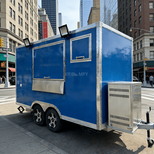 Kiosque mobile de rue, chariot à snacks entièrement équipé, camion de restauration en fibre de verre avec service de bonbons - Product Image 1