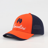 Casquette de golf unisexe personnalisée Oxford 6 panneaux bicolore à pois, respirante, imperméable, avec logo brodé en relief
