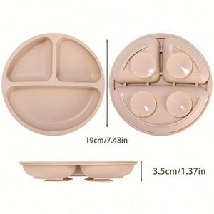 Plato de Silicona Reutilizable y Sostenible con Compartimentos y Ventosa Integrada, Libre de BPA, Apto para Alimentos - Product Image 5
