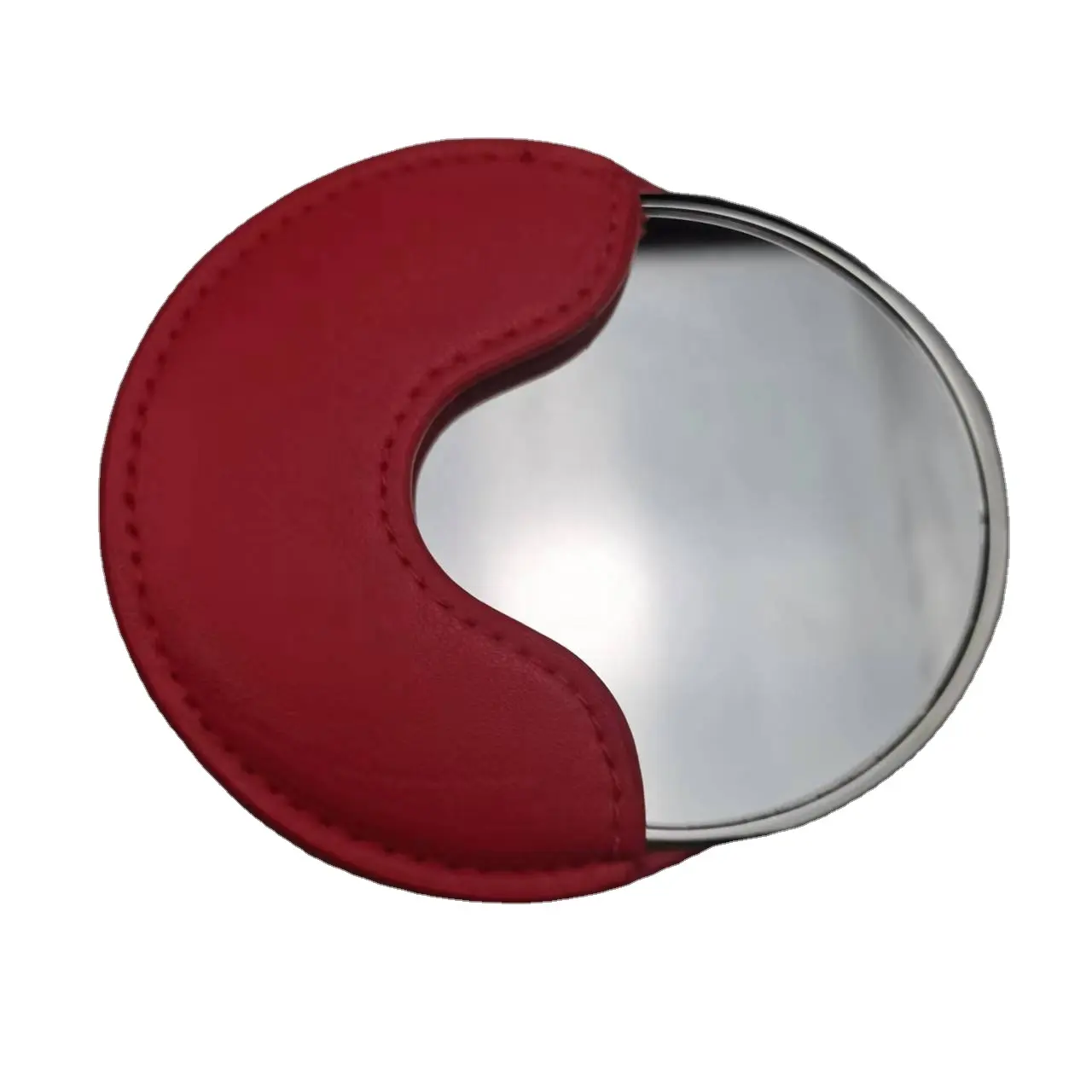Metal zanaat toptan özel kozmetik ayna ücretsiz tasarım özel logo taşınabilir mini el kozmetik cep aynası