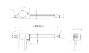 Actuador Lineal Eléctrico para Cama de Hospital, Equipo Médico, 24V, Alta Carga, <span class=keywords><strong>Precio</strong></span> de Fábrica OEM - Product Image 4