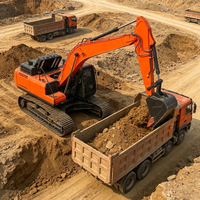 Excavatrice sur chenilles de 22 tonnes avec grande benne, EURO V, fournisseur officiel
