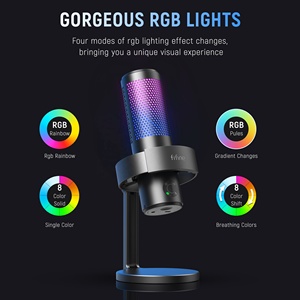 Micrófono de Condensador USB RGB con Cable para PC Gaming <span class=keywords><strong>y</strong></span> Uso de Escritorio, Serie A9 - Product Image 4