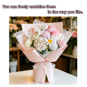 Bouquet di Fiori di Peluche Morbidi <span class=keywords><strong>e</strong></span> Carini, Tulipani, Rose <span class=keywords><strong>e</strong></span> Girasoli Imbottiti, Regalo per San Valentino, Decorazione per la Casa - Product Image 3