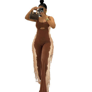 Nuevo Chaleco sin Mangas para Mujer <span class=keywords><strong>de</strong></span> Verano, <span class=keywords><strong>Mono</strong></span> Informal con Bloques <span class=keywords><strong>de</strong></span> Color a la Moda y <span class=keywords><strong>Flecos</strong></span> Personalizados - Product Image 1