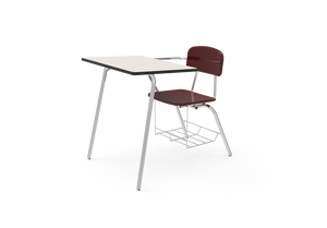 Juego de escritorio y silla escolar y sillas con mesa-Combo apilable de plástico duro para sala de entrenamiento, aula, sala de reuniones - Product Image 4