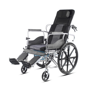 Fauteuil roulant hydraulique inclinable léger et portable, manuel, pour personnes âgées et handicapées, avec accoudoirs amovibles - Product Image 2