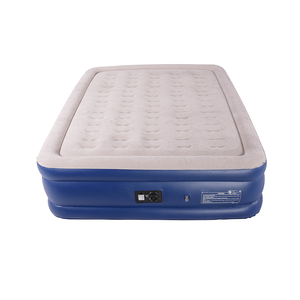 Sunshine Bedroom furniture queen size air mattress soft flocking cover double inflatable air bed mattress with built-in air pump