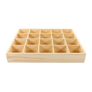 Boîte de plateau en bois avec <span class=keywords><strong>compartiments</strong></span> boîtes divisées bijoux ornements plantes succulentes Pot de <span class=keywords><strong>fleur</strong></span> support de boîte de rangement de bureau plateau d'affichage - Product Image 2