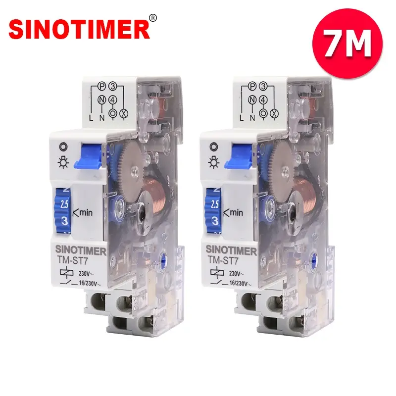 7 Minutes Interval Factory Price 18ミリメートルSingle Module DIN Rail Staircase Timer SwitchためStaircase Lighting Controls
