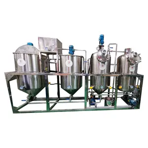 Plastik ticaret yağı rafineri makinesi kazan palmiye yağı üretim için rafineri makinesi ayçiçeği yağ arıtma makinesi