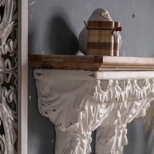 Estante de pared vintage con aspecto desgastado, rectangular, para exhibir libros y juguetes, A3098 - Product Image 4