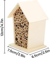 Maison à abeilles en bois, hôtel à abeilles, abri pour insectes en tube de bambou naturel, abri pour abeilles pollinisatrices de jardin, maison de nidification pour abeilles en extérieur