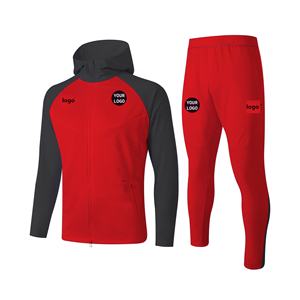 Survêtement de football pour homme personnalisé de la nouvelle saison, veste zippée, tous les logos pour l'entraînement, léger, séchage rapide, respirant, coupe-vent - Product Image 4