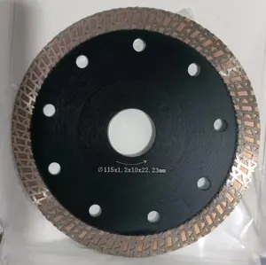 M10 Ultra Thin 4.5inch 115mm Fast Cutting Diamond Saw Blade Turbo Hot Pressed Continuous Rim Cutting Disc For Porcelain Tile