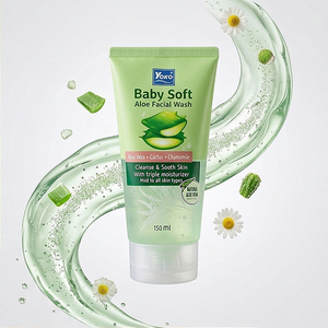 Y628 YOKO BABY SOFT ALOE FACIAL WASH 150ML Formule douce nettoyante en profondeur et hydratante, élimine la saleté et l'excès de sébum sans dessécher - Product Image 3