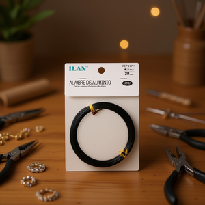 Il filo di alluminio da 1,5 mm 3M nero per la creazione di gioielli - Product Image 2