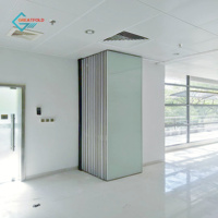 Movable Partition Sliding Folding Glass Wall with Doors for School and Hospital Use Competitive Price