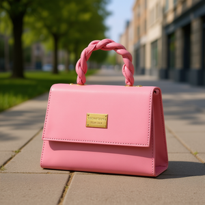 Bolso Bandolera Rosa Fana Lena de 7 Pulgadas, Cierre de Cremallera, Estilo Moderno para Mujer, Verano, Vegano, Correa Única - Product Image 2