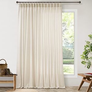 Luce filtrante Semi trasparente fattoria sabbia Beige pieghettato pizzico tende di lino per soggiorno Patio scorrevole sala da pranzo - Product Image 4