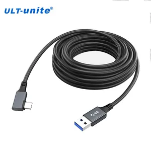 ULT-unite新款VR电缆5m 6m 7m VR电缆90度USB 3.0至USB C耳机VR电缆游戏