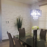 Résistant au feu Preuve de l'eau décoration intérieure PVC 3D carreaux muraux panneau 3d papier peint