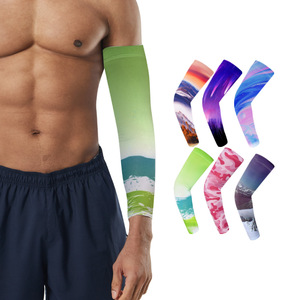 Motif personnalisé Respirant Humidité Manchons <span class=keywords><strong>de</strong></span> Bras Doux <span class=keywords><strong>Compression</strong></span> <span class=keywords><strong>Housse</strong></span> <span class=keywords><strong>de</strong></span> Protection pour Hommes et Femmes - Product Image 2