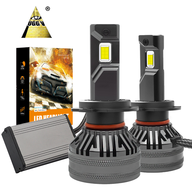 Super Bright 90W H7 LED Headlight 2022 Model with CSP 3570 Chip IP68 6 55 MIL 3000k 6000k E22 18000lm 12V/24V 90W UGGV