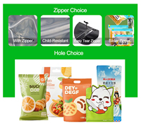 Sacs à provisions debout de qualité supérieure, imperméables, en PET CPP, de qualité alimentaire, personnalisés, pour les sushis, les gelées, les aliments en conserve, les chewing-gums et le lait