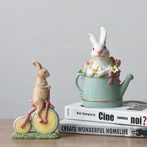 Résine Artisanat <span class=keywords><strong>Lapin</strong></span> <span class=keywords><strong>De</strong></span> Pâques Famille Or <span class=keywords><strong>Lapin</strong></span> Printemps Table Décorations Pour La Maison - Product Image 5