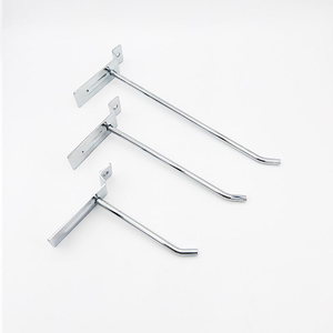 ตะขอแขวนแผงเหล็กชุบโครเมียมแบบหนาพิเศษ ขนาด 200/300 มม. แบบด้านเดียว สำหรับใช้ในซูเปอร์มาร์เก็ต - Product Image 4