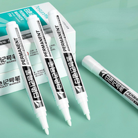 Ensemble de stylos marqueurs permanents blancs créatifs, largeur d'écriture de 10mm, encre de couleur pour papier, compte à main, peinture, stylo graffiti