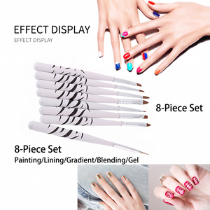 Lot de pinceaux personnalisés pour nail art, dégradé, estompage, pointillage, dessin, liner fin, peinture gel, outil de manucure pour studio de beauté - Product Image 5