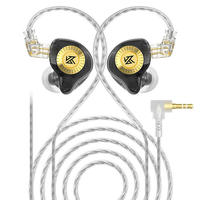 Écouteurs filaires KZ EDX Ultra 3,5 mm, écouteurs de jeu filaires détachables, double transducteur, réduction de bruit, casque de sport EDX Ultra