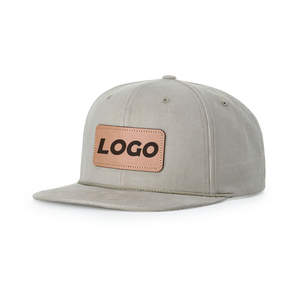 Thiết Kế Của Riêng Bạn Da Vá Biểu Tượng Thể Thao Mũ Hóa Đơn Phẳng Gorras Mỏng Vải To Sợi Snapback Mũ Với Sợi Dây Thừng - Product Image 1