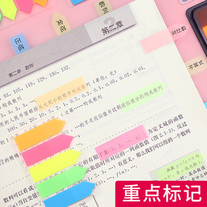 Deli Fluorescent Bookmarks Mixed Colors Paper Sticky Notes For School Index Markers - Product Image 3
