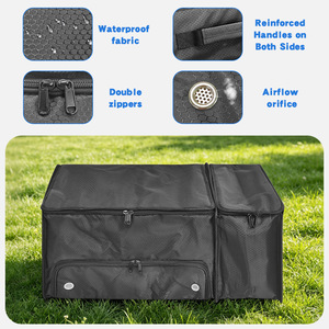 Trunk Organizer Foldable Car Storage Bag With Cooler Compartment For Golf Shoes And Gear 8-11 Pockets Polyester Material - Product Image 3