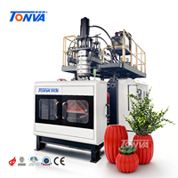 Pot de fleurs d'intérieur moderne décoratif en plastique, pot de plante, machine de moulage par soufflage pour accumulateur