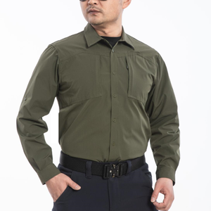 Camisa Casual de Manga Larga para Hombre, de Alta Calidad, Estilo Vintage, Satén, Spandex/Poliéster, Transpirable, de Secado Rápido, Antiarrugas, con Logotipo Personalizado - Product Image 6